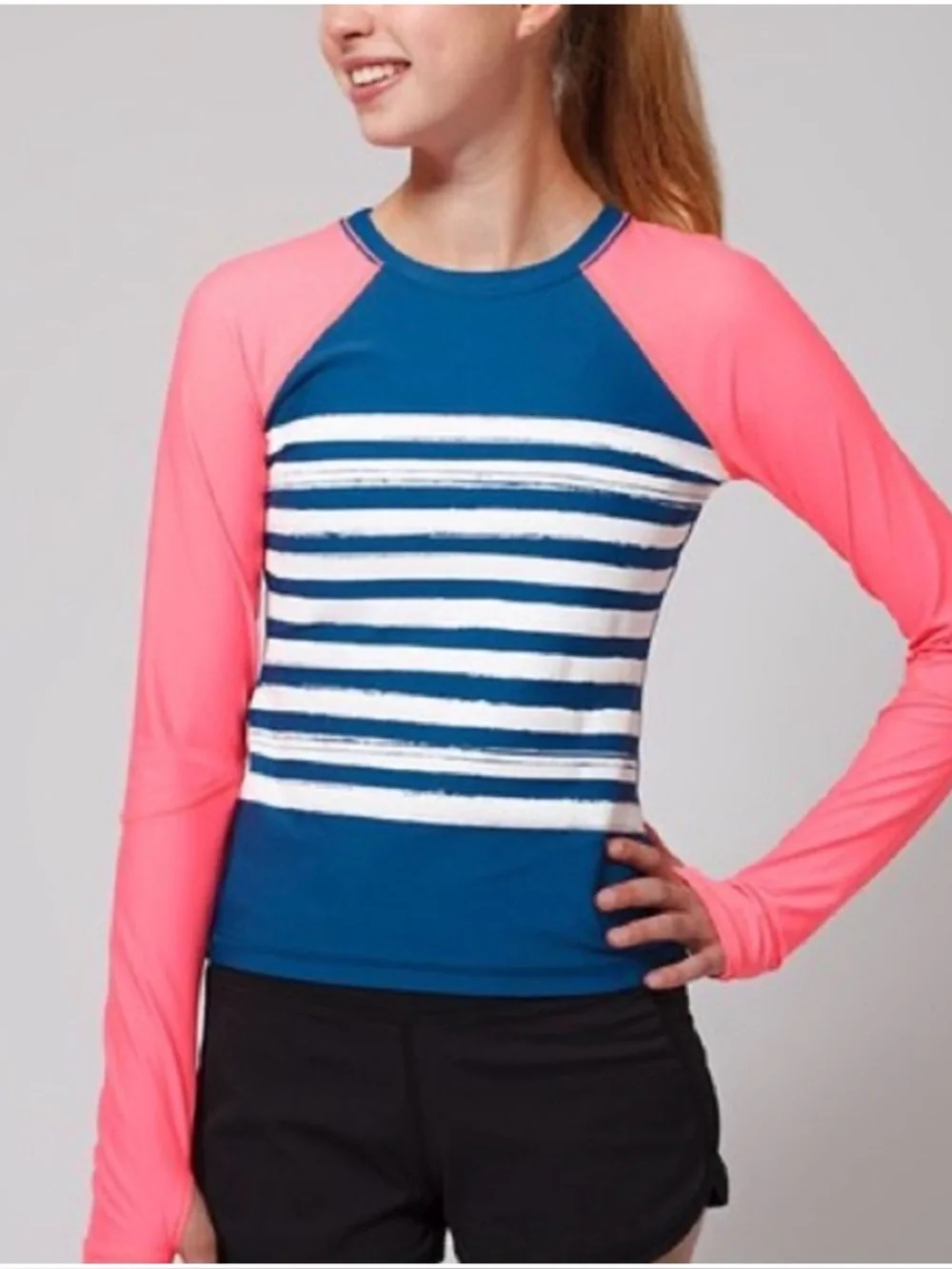 Ivivva Jet Set Blue Underwater Paradise Rashguard